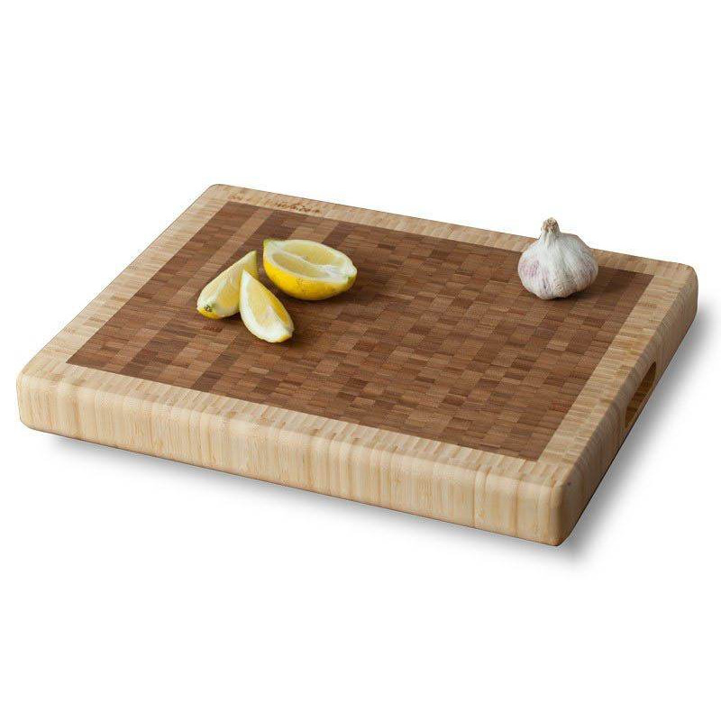 Tabla de corte bicolor grande, construída en madera de bambú Tabla de corte bicolor grande, construída en madera de bambú