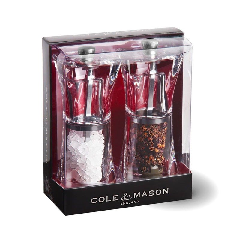 stoel Verandert in Prestige Cole & Mason Crystal Series zout- en pepermolen cadeauset