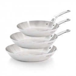 Conjunto de 3 Frigideiras em aço Inoxidável de Buyer