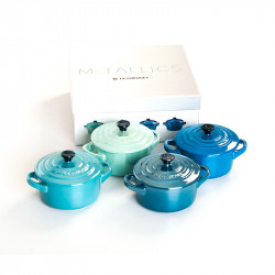 Set van 4 Mini Ronde Cocottes van Le Creuset