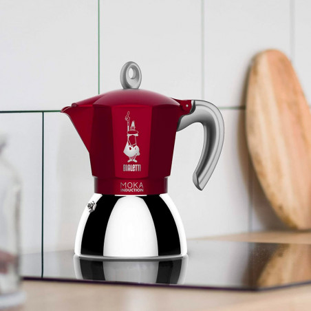 Cafetera Italiana Bialetti Moka Induction Antracite 6Tz cocinas Inducción